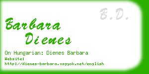 barbara dienes business card